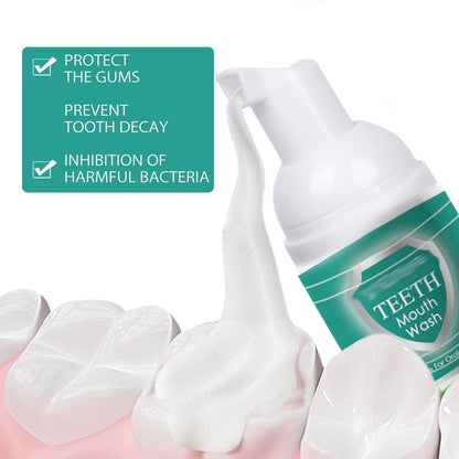 Jorondy Teeth Mouthwash, Teeth Whitening Mousse Foam, Deeply Cleaning Stain Removal Teeth Whitening Toothpaste, Mouth Wash Water, Oral Care Fresh Breath 60ml (2 Pack)