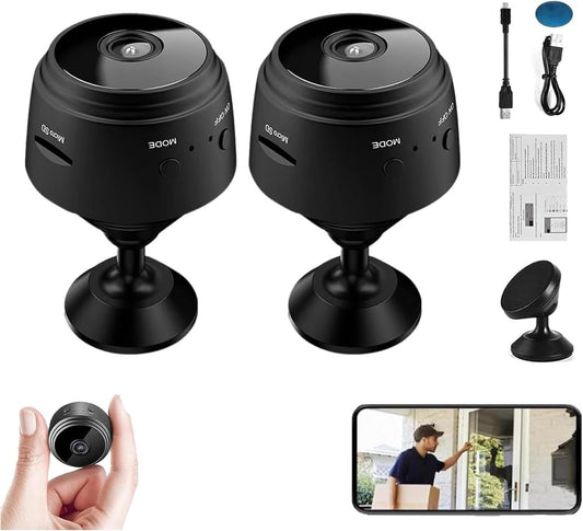 Spy Focus Camera,Spyfocus Magnetic Mini Security Camera Outdoor,Camtrix Magnetic Mini Security Camera,Night Vision Motion Detection Security Cam Covert Cameras with App for Home Indoor Outdoor (2PC)