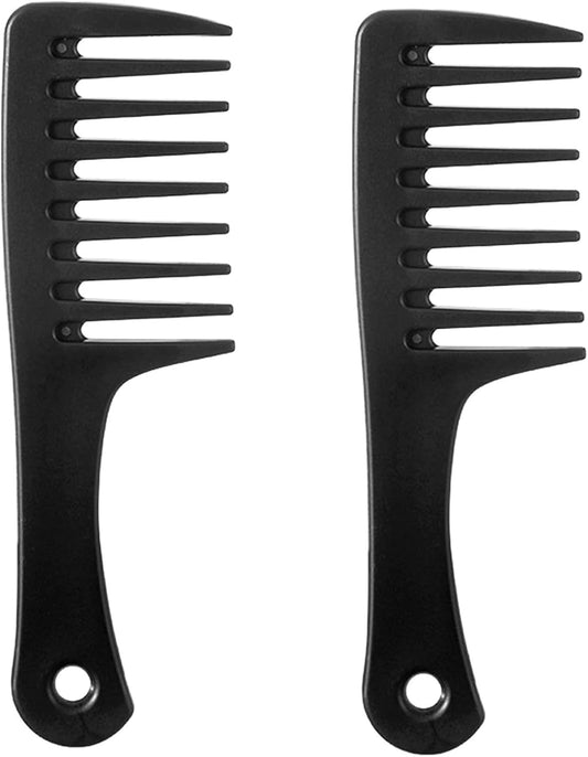 Mini Wide Tooth Comb,Small Travel Purse Hair Detangling Comb 2 Pcs Wide Teeth Pocket Comb Portable Care Handgrip Comb Shower Comb for Men Women - Best Styling Comb for Curly,Wet,Dry,Long Hair