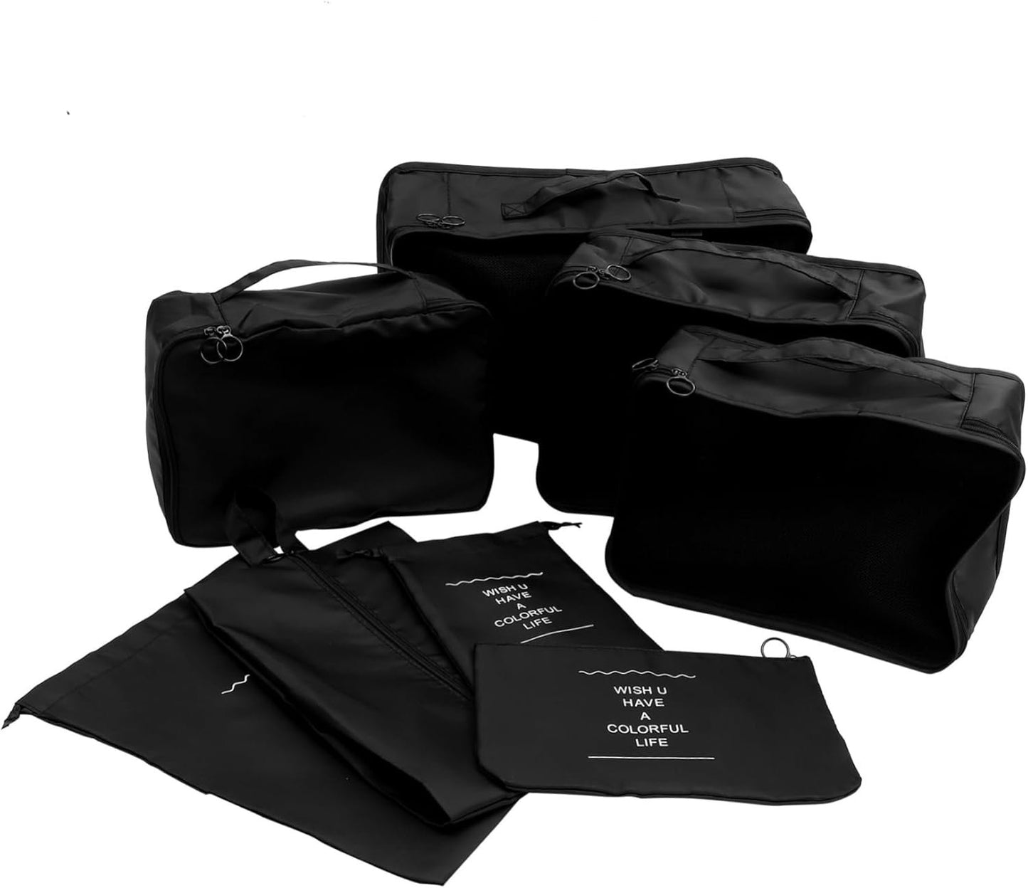 Healvian 8pcs Travel Packing Cubes Set for Luggage Organization Space Saving Suitcase Organizer for Clothing