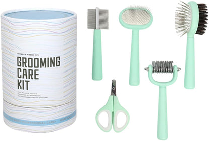 Qkbuza Pet Grooming Kit - Self-Clean Slicker Brush - Multifunctional Portable Detailing Tool Set for Shedding Indoor clean Kitten Home Bath Travel Puppy