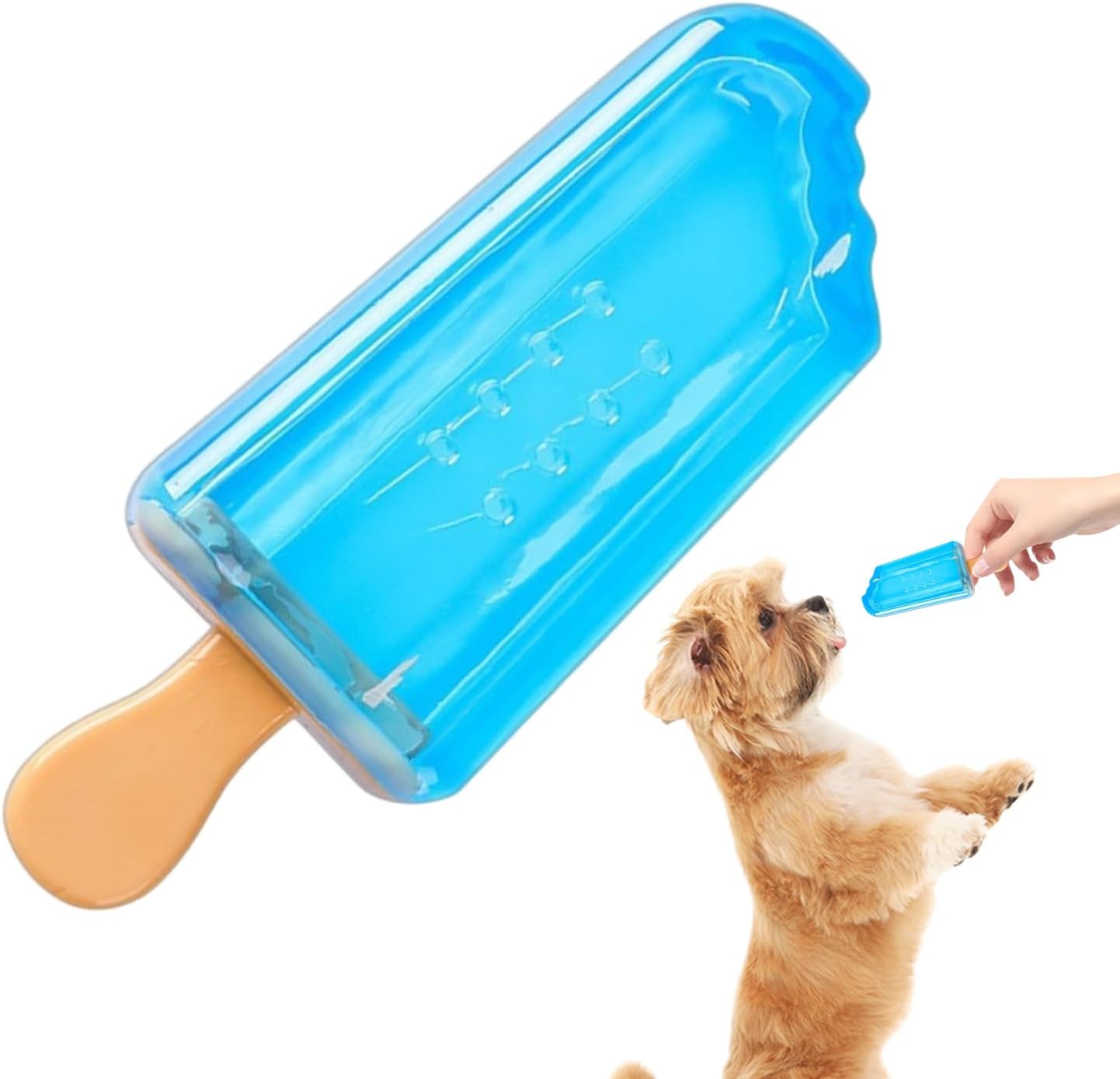 shjxi Dog Chew Toys, Interactive Dog Toy, Cooling Ice Cream Shape Teething Accessory, Non Toxic Soft Rubber, Excellent for Puppies and Dogs Outdoor Play and Training
