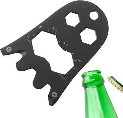 Soda Can Opener, Stainless Steel Ghost Shape Safety Opener, Multifunctional Portable Kitchen Gear, Easy Lid Removal Tool, Ideal for Travel, Home, Picnic, Camping, 2.2x1.57 inches