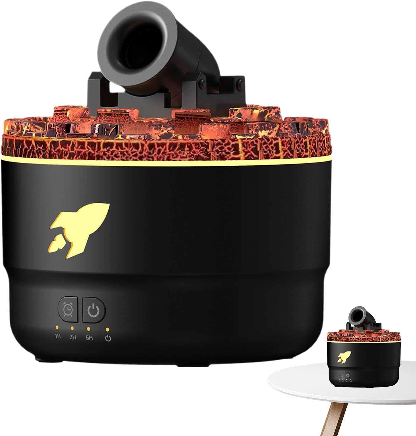 Aromatherapy Diffusers, Mood Diffusers For Home - Turret Air Diffuser Humidifier | Flame Air Diffuser, Air Diffuser Humidifier With Volcanic Light