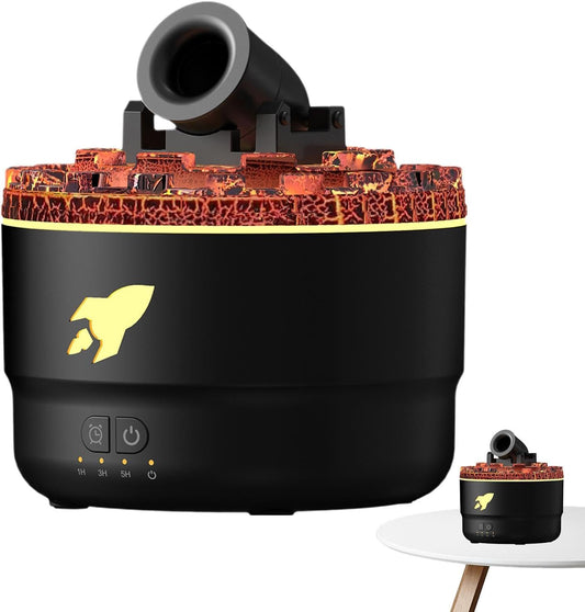 Aromatherapy Diffusers, Mood Diffusers For Home - Turret Air Diffuser Humidifier | Flame Air Diffuser, Air Diffuser Humidifier With Volcanic Light