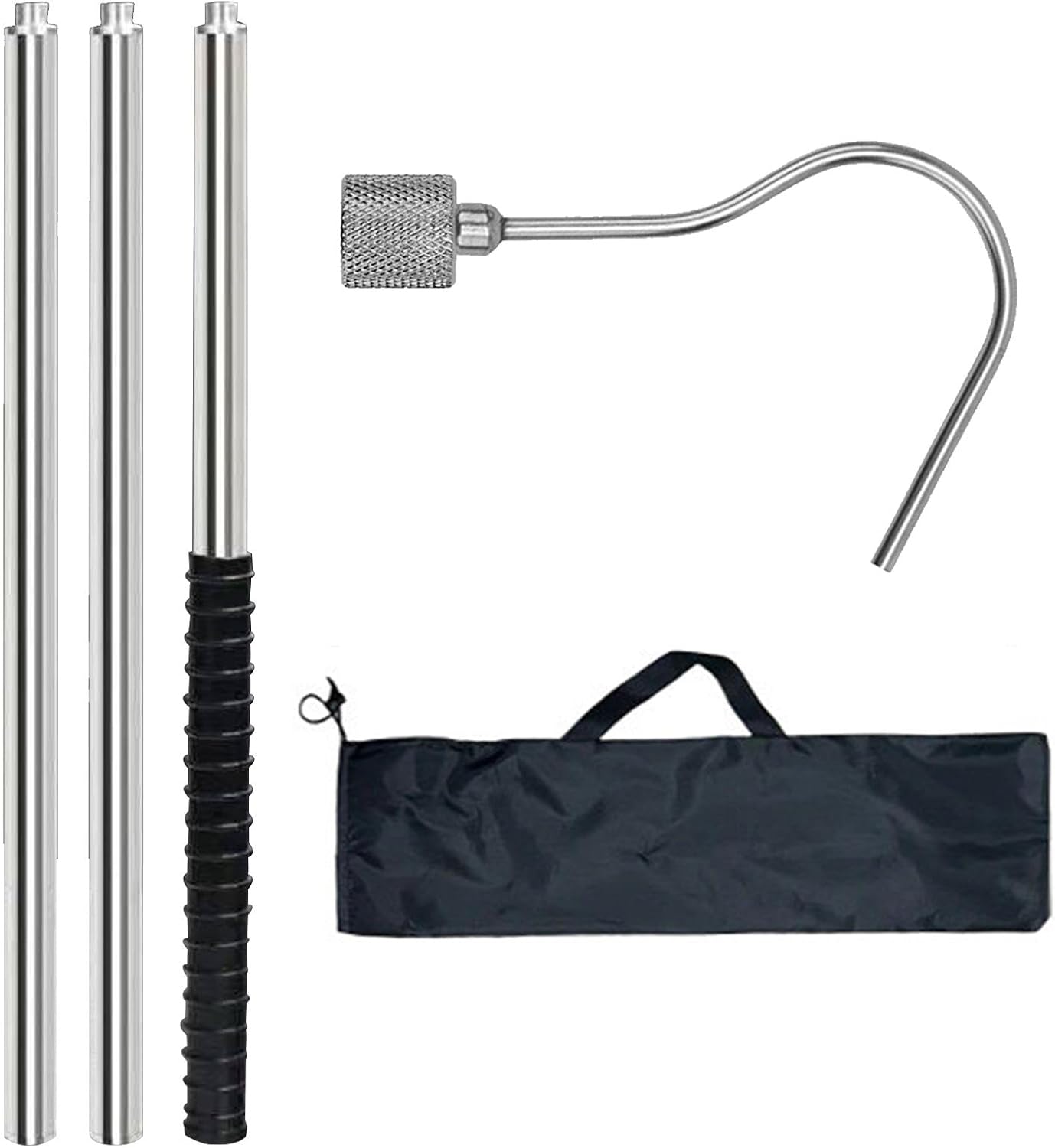 zwxqe Pool Robot Retrieval Hook, Robotic Cleaner Accessories, Telescopic Pool Pole, Pool Cleaning Essentials, Outdoor Grabbing Tool, Robotic Cleaner Tool, Sturdy Telescopic Hook