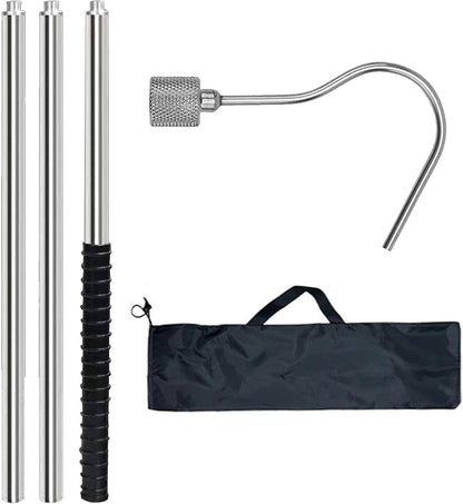 zwxqe Pool Robot Retrieval Hook, Robotic Cleaner Accessories, Telescopic Pool Pole, Pool Cleaning Essentials, Outdoor Grabbing Tool, Robotic Cleaner Tool, Sturdy Telescopic Hook