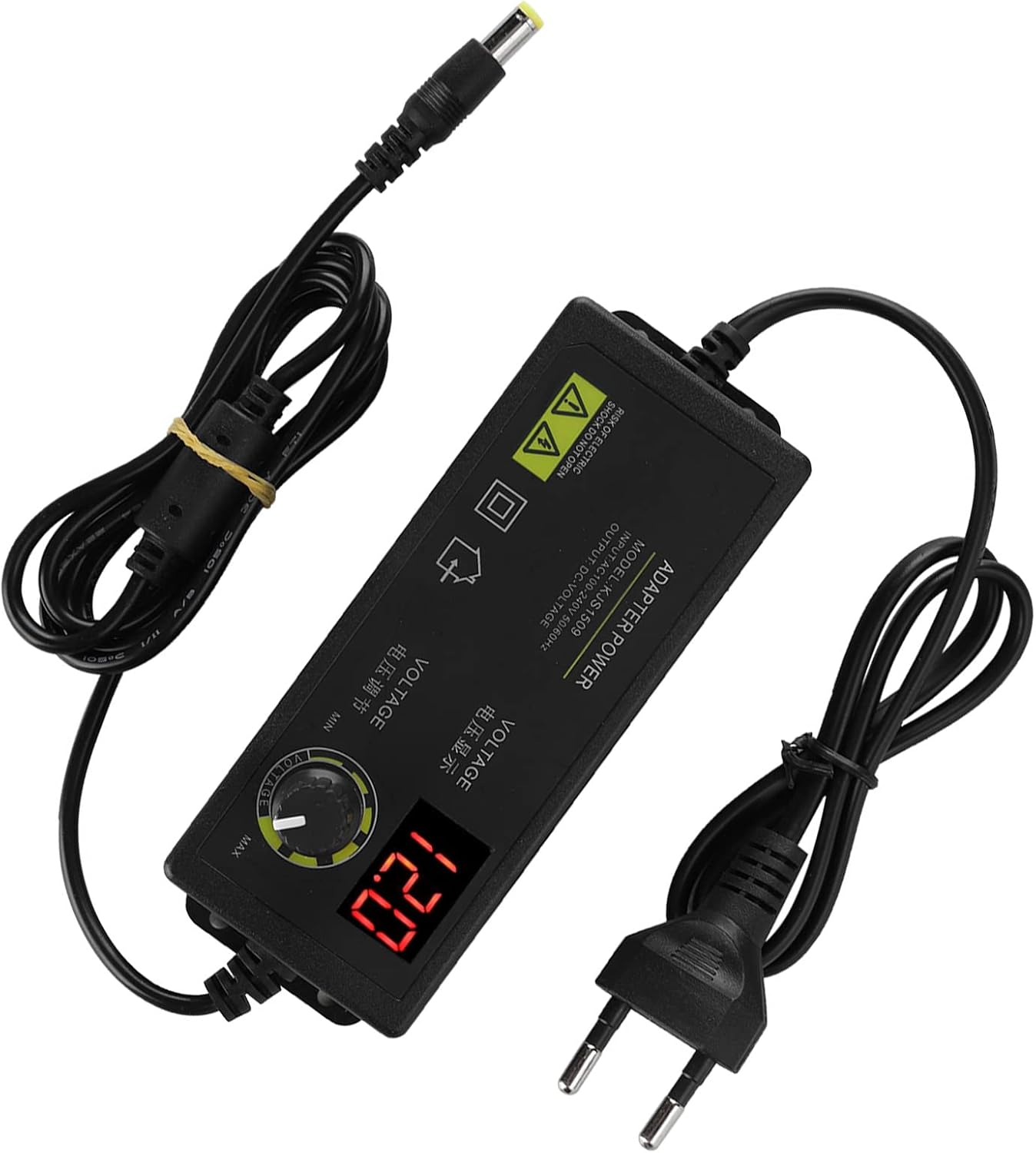 Adjustable Power Adapter, 3-12 V 60 W 5 A Non-Interference Power Adapter, Universal Adjustable Power Adapter, for Home Electronics and Devices
