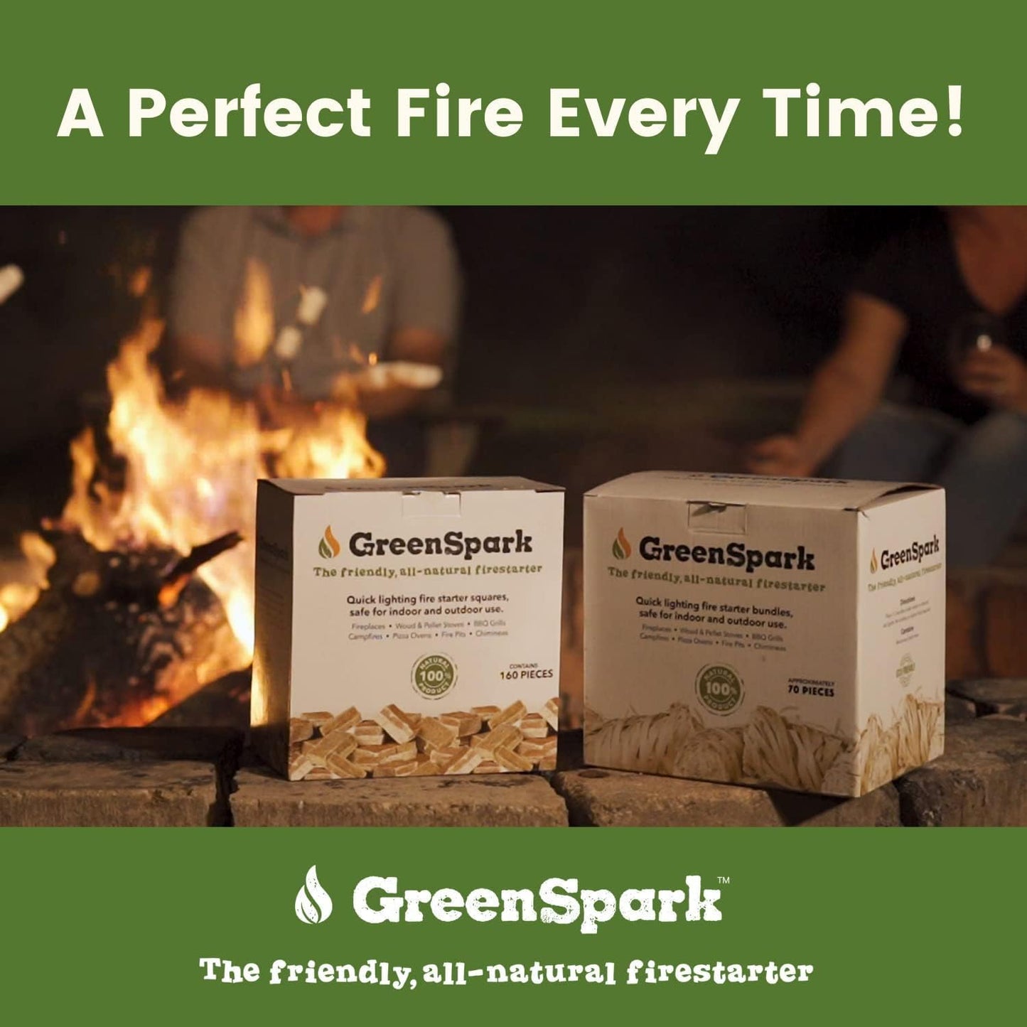 Natural All Weather Fire Starters 70 Pcs, Smoker, BBQ, Fireplace, Wooden and Pellet Stove, Fire Pit, Long Burn Firestarter, Waterproof, Pizza Oven, Grill, Charcoal Starter