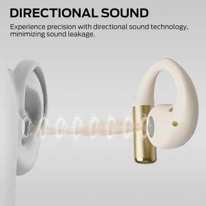 Monster Open Ear AC335 Headphones, Bluetooth 5.4 Wireless Headphones with Stereo Sound, 24H Playback, Crystal Clear Calls, Stylish Rotating Case with Lanyard, Sweat Resistant Open Ear Wireless Earbuds