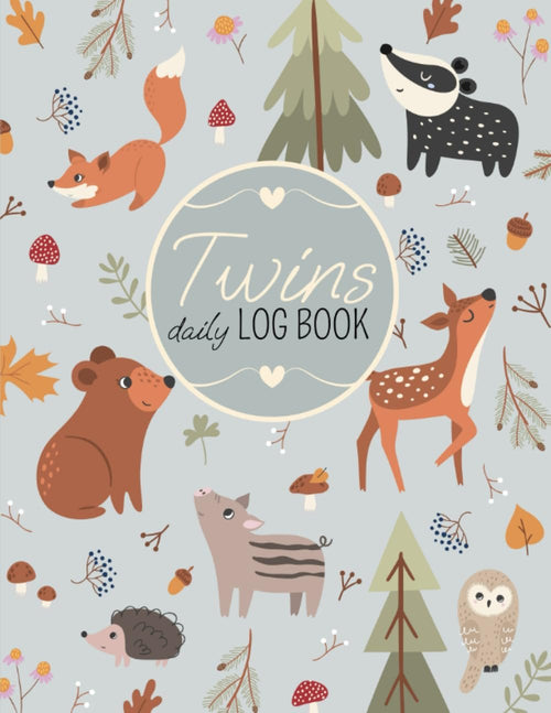 Twins Daily Log Book: Double Journal Tracker For Newborns To Record Feedings, Sleep Schedule, Diapers And Activities. Over 200 Pages