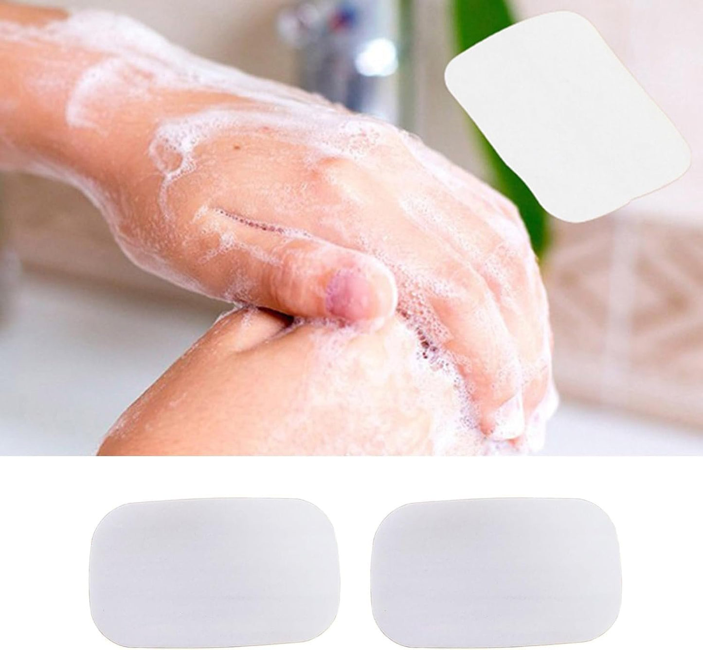 500 Pieces Soap Paper Sheets Portable Disposables Travel Bath Slices Sheet Paper Soap Flakes for Travel Outdoor Outdoor Soap Sheets