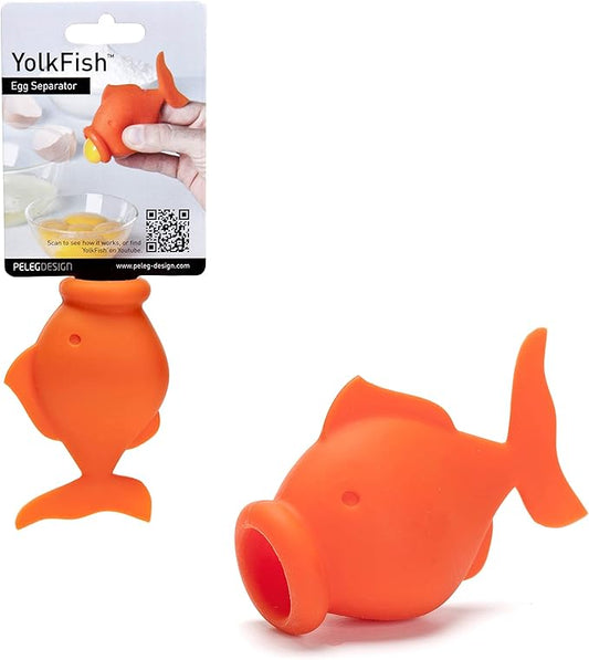 Peleg Design - Silicone Egg Separator Egg Yolk and White- YolkFish Lips Swallow Release- Kitchen Tool Gadget Cooking/Baking Tool Egg Extractor