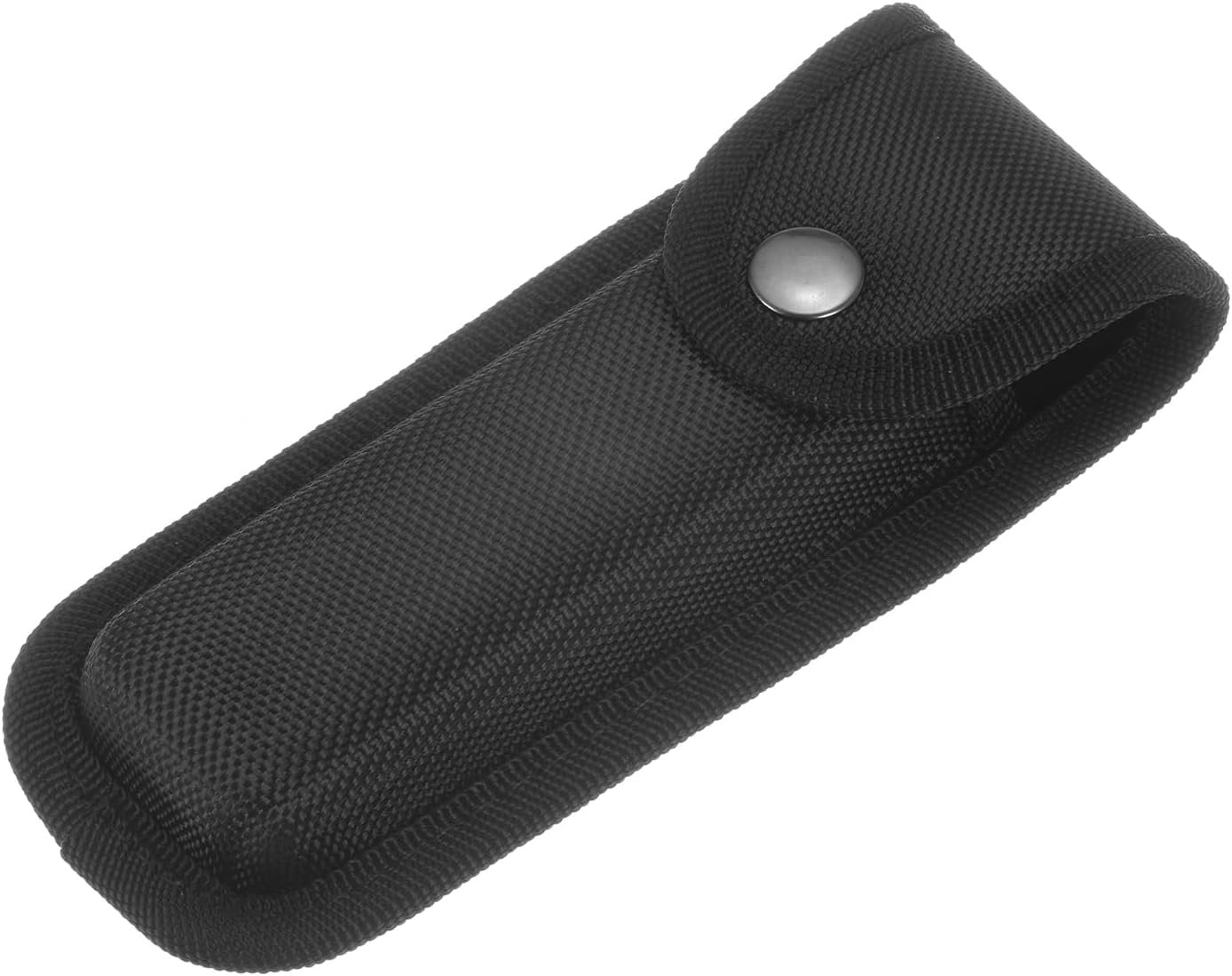 HARFINGTON Nylon Pocket Knife Sheath 6.5" x 2.8" Horizontal Vertical Carry Belt Loop Multi-Tool Pouch Folding Knife Belt Sheath with Snap Closure for Outdoor Daily Use, Black