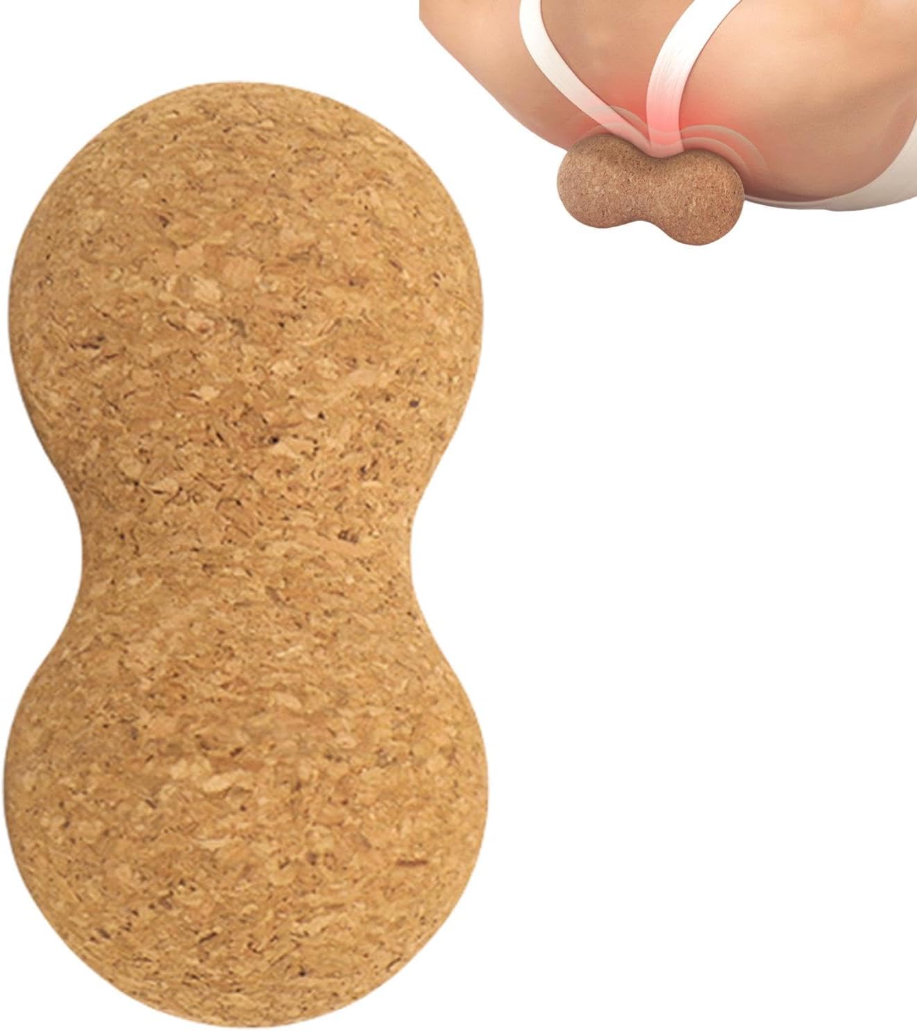 Massage Roller Ball - Cork Yoga Massage Roller for Legs,Muscle Recovery Massage Roller, Exercise Equipment for Back Leg Arm Indoor Sports Stretching