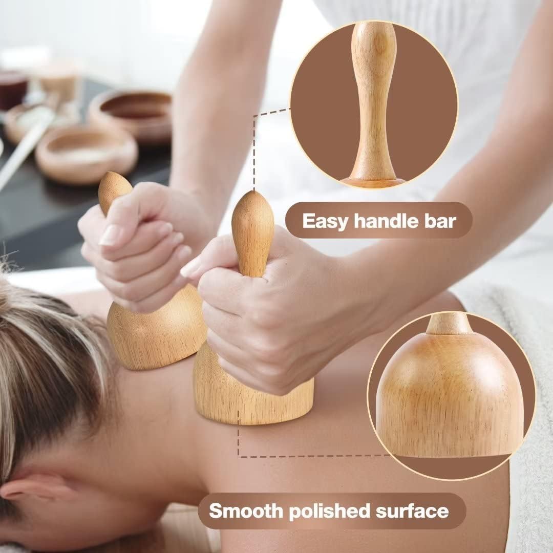 JUANWAN Wood Therapy Massage Tools 6-in-1 Massager Wooden Massager for Body Shaping Massage Tool Set Wood Therapy Tools for Relieving Muscle Pain Body