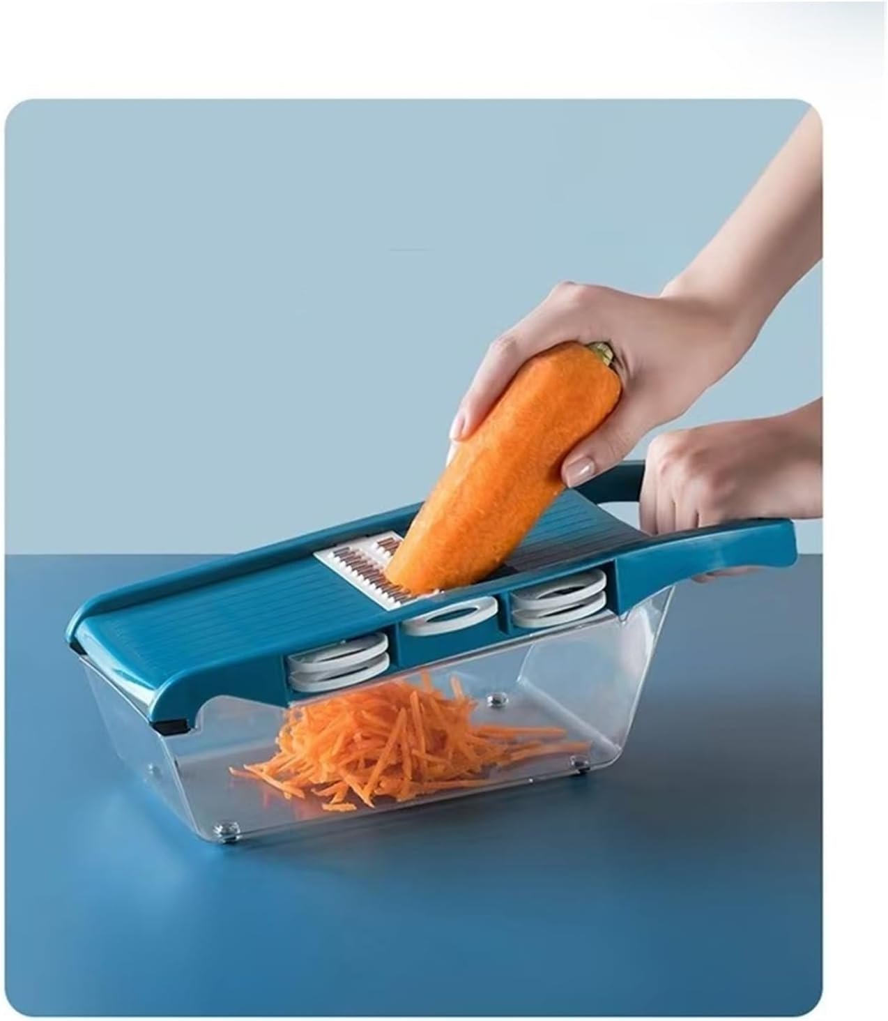 Affettatrice multifunzione per frutta grattugia 6 lame affettatrice set di utensili da cucina affettatrice per verdure gadget da cucina (rosso)