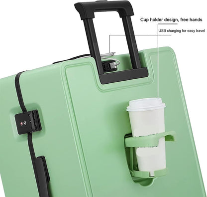 Luggage Carry On Luggage Multifunctional Cabin Luggage Security Anti -Theft Large-Capacity Hardside Luggage Suitcase Checked Luggage