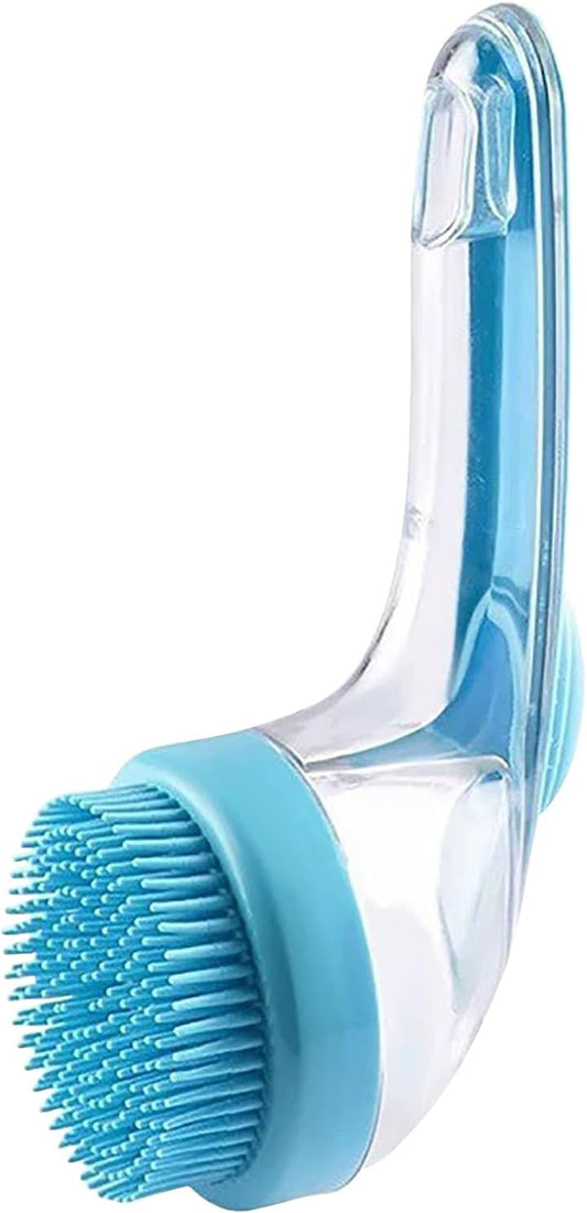 Dog Bath Brush, Pet Toilet Massaggio, Portatile Silicone Bristles, Ergonomic Handle Scrubber, Massaggio profondo di pulizia, per interni, Outdoor Bathing, Shower, Spa, Gatti, Kittens