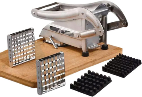 YARRD French Fry Cutter Stainless Steel Commercial Grade Vegetable and Potato Cutter with No Slip Suction Cup Base Fries Potato Food Dicer Professional Slicer Tool