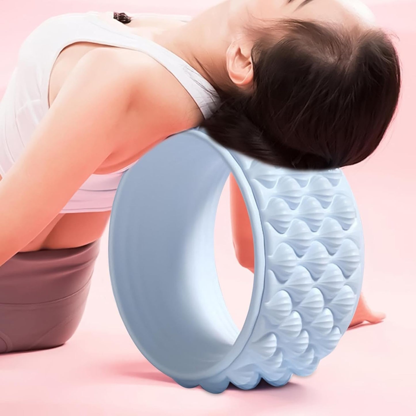 Vgvgaj Back Muscle Roller - Muscle Recovery Yoga Wheel Trigger Point Relief,Fitness Accessories, Multifunctional Non-Slip Core Exercise Tool for Friends, Lovers