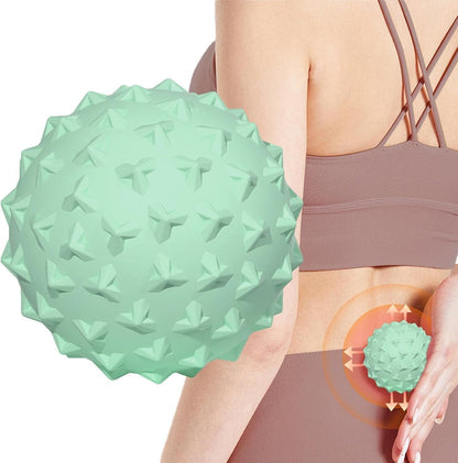 Spiky Massage Ball, Soft Spiky Massage Ball for Feet Back, Soft to Firm Spiked Massager Roller Orb, Foot Massage Balls for Tissue, Muscle Recovery, Trigger Point, Myofascial Release