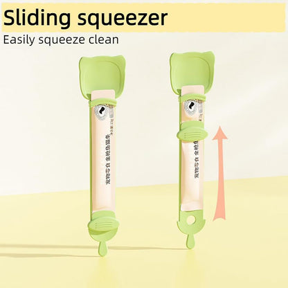 Pvieked 2 PCS Pet Food Spoon, Cat Strip Feeder, Wet Treat Cat Feeder Spoon, Cat Strip Happy Spoon, Multi-Functional Pet Spoons Cat Feeder, Feeding and Watering Supplies for Pet Cats and Dogs