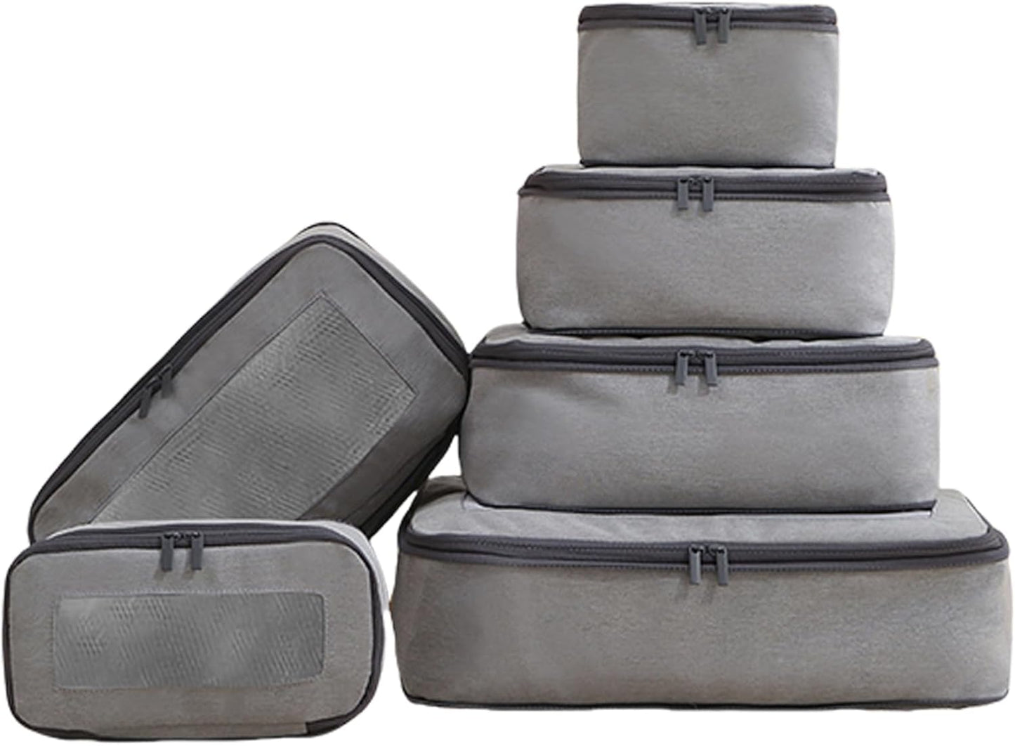 Mumuve 6pcs Travel Packing Cube Set Space Saver Storage Organizer for Efficient Packing Space Saving Storage