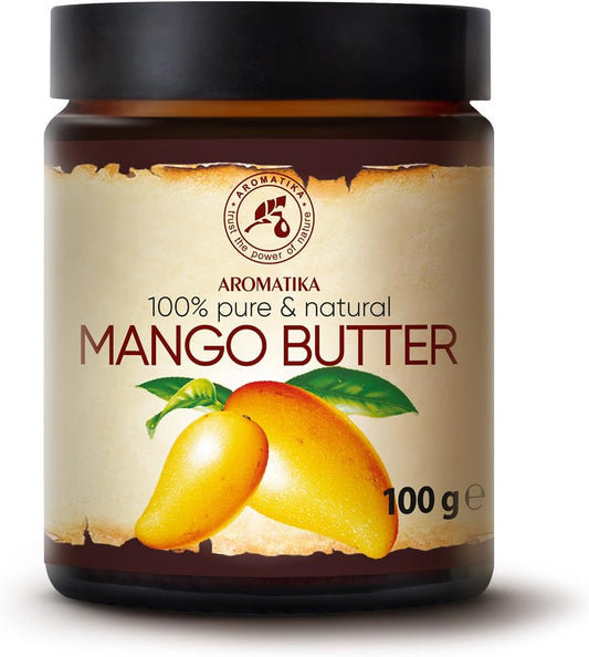 Mango Butter 100 g - Mangifera Indica - Indonesia - 100% Natural and Pure - Refined - Intensive Care for the Body - Hair and Skin - Nail Care - Hands - Lips - Massage - Cosmetics