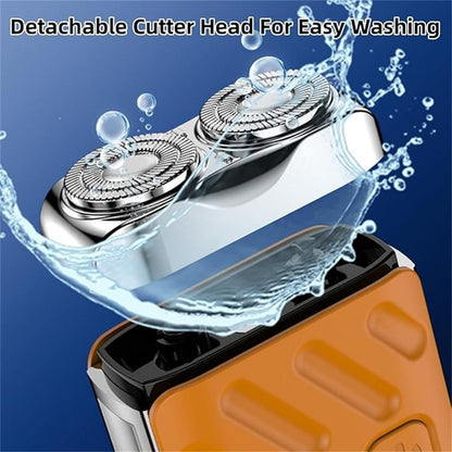 Generico Electric Mini Portable Razor,Pocket Shaver USB Mini Shavers for Men,Rechargeable Waterproof Double Head Razor,Dry Wet Electric Shaver for Home Car Travel