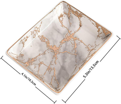 Holibanna Storage Plate Jewelry Tray Decoration Tray Decorative Trays Jewelry Display Plate Decorative Tray Desktop Decoration Ceramic Tray