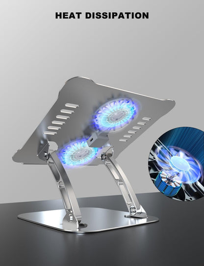 PHOCAR Laptop Stand with Cooling Fan, Laptop Cooling Pad, Adjustable Height Laptop Riser for Gaming Laptop, MacBook Air Pro, Dell, HP, ASUS, Lenovo, Xiaomi