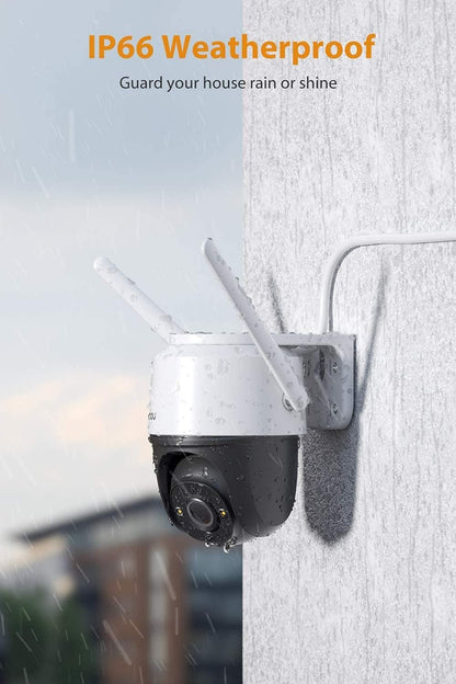 Imou Security Camera Outdoor with Floodlight and Sound Alarm, 4MP QHD Pan/Tilt 2.4G Wi-Fi Camera, IP66 Weatherproof 2.5K Bullet Camera, Full Color Night Vision IP Camera with 2-way Talk, Cruiser