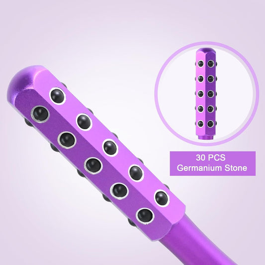 Elarique Glow Sculpting - Beauty Roller, Germanium Stone Uplifting Face Massager Roller, Beauty Rolleres for Face, Eye, Chin Neck Skin Care Anti Aging Wrinkles Reduces (Purple,1pc)
