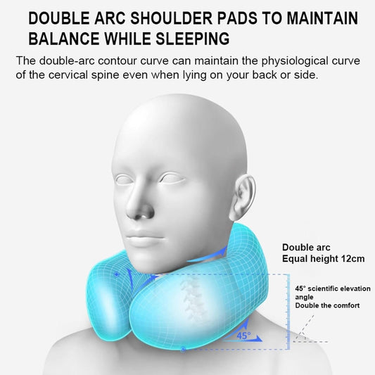 Memory Foam Neck Pillow Travel Pillow|Ergonomic Neck Support Pillow|Adjustable Clasp U Shaped Pillow|Airplane Train Car Office Travel Essential Pillows,A