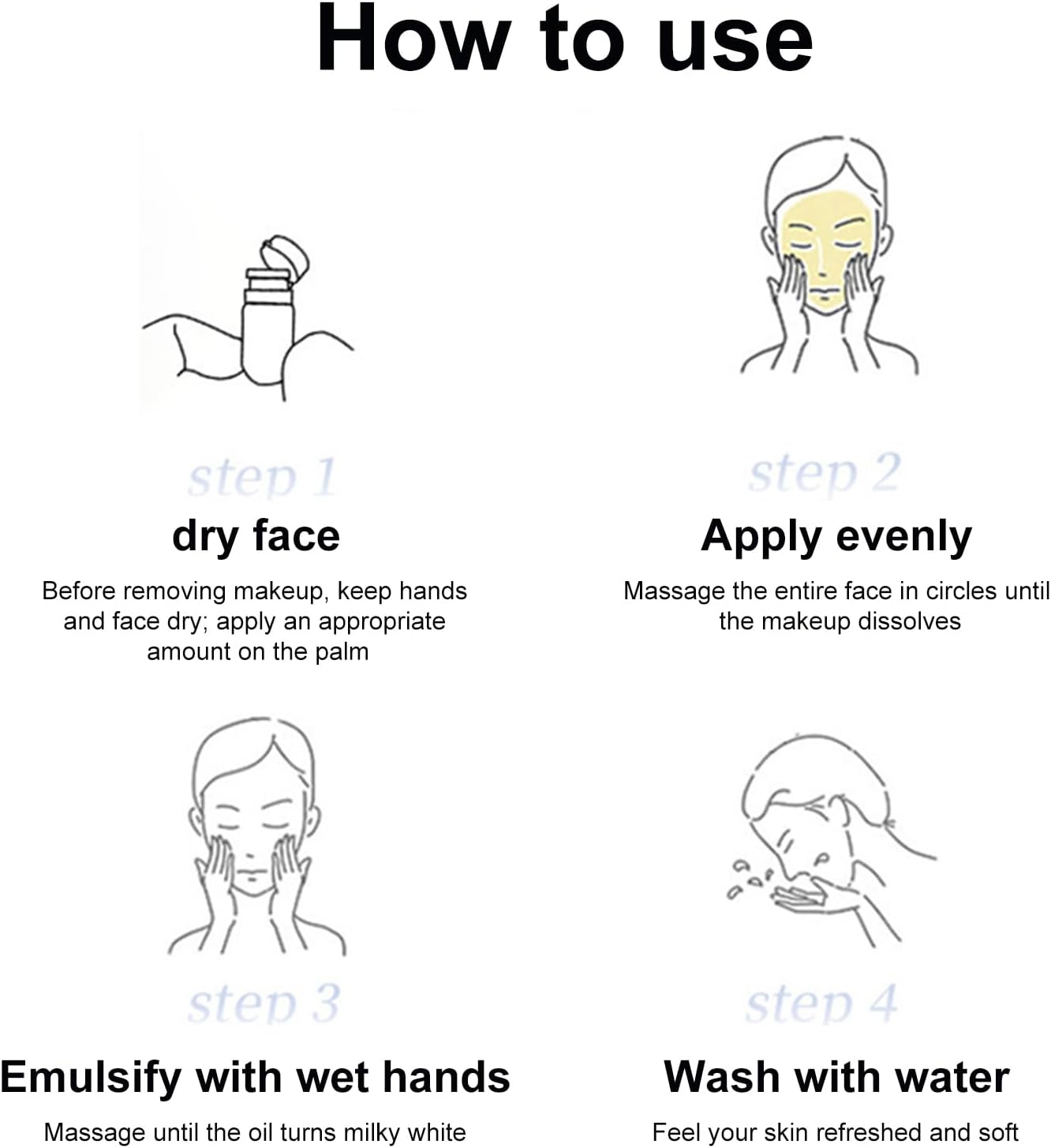 Oil Makeup Remover, Moisturizing Oil Cleanser, Hydrating Formula, Gentle Deep-Cleaning Action, Ideal For Daily Routine, Face Cleaning Supplies For Home Travel, Bottle 1 Piece