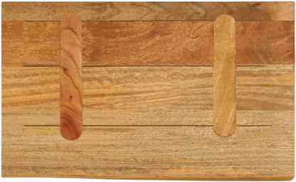 Natural Edge Mango Wood Table Top, 40 x 30 x 2,5 cm, Solid Wood Desk Board, Dining Table Surface, Durable & Stylish Tabletop for Home or Office - 370522