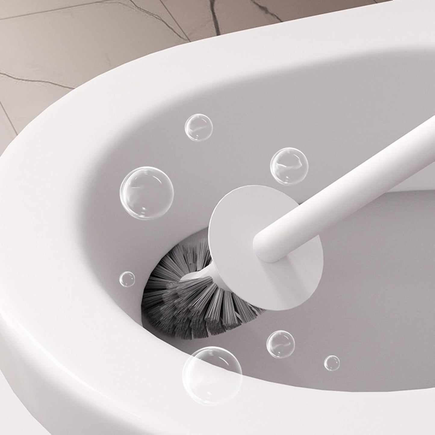 Toilet Brush and Plunger Set, Bathroom Toilet Brush with Holder, 50 x 25.5 x 1 5 cm Comfort Room Scrubber Combo for Bowl Cleaning, Essential Clean Tools at Home