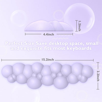 Gaming Keyboard Wrist Rest Pad,Memory Foam Keyboard Palm Rest, Ergonomic Hand Rest,Wrist Rest for Computer Keyboard,Laptop,Mac,Lightweight for Easy Typing Pain Relief-Purple