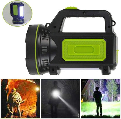 Super Bright Spotlight, Rechargeable Searchlight Handheld LED Flashlight, 135000 Lumens 6000mah Led Torch with Side Light High Power Waterproof Flashlight for Emergency Hiking Camping Hunting