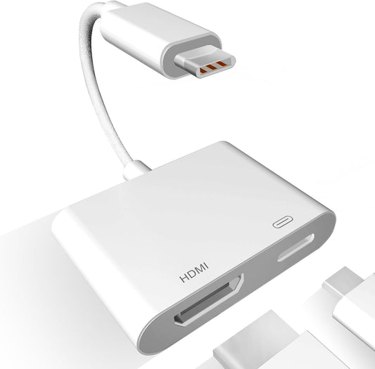 USB C to HDMI Adapter, Type C Digital AV Adapter 2K Sync Screen Connector Cable Compatible with iPhone 15 16 Series to HDTV/Projector/Monitor No Power Needed and More USB-C Devices