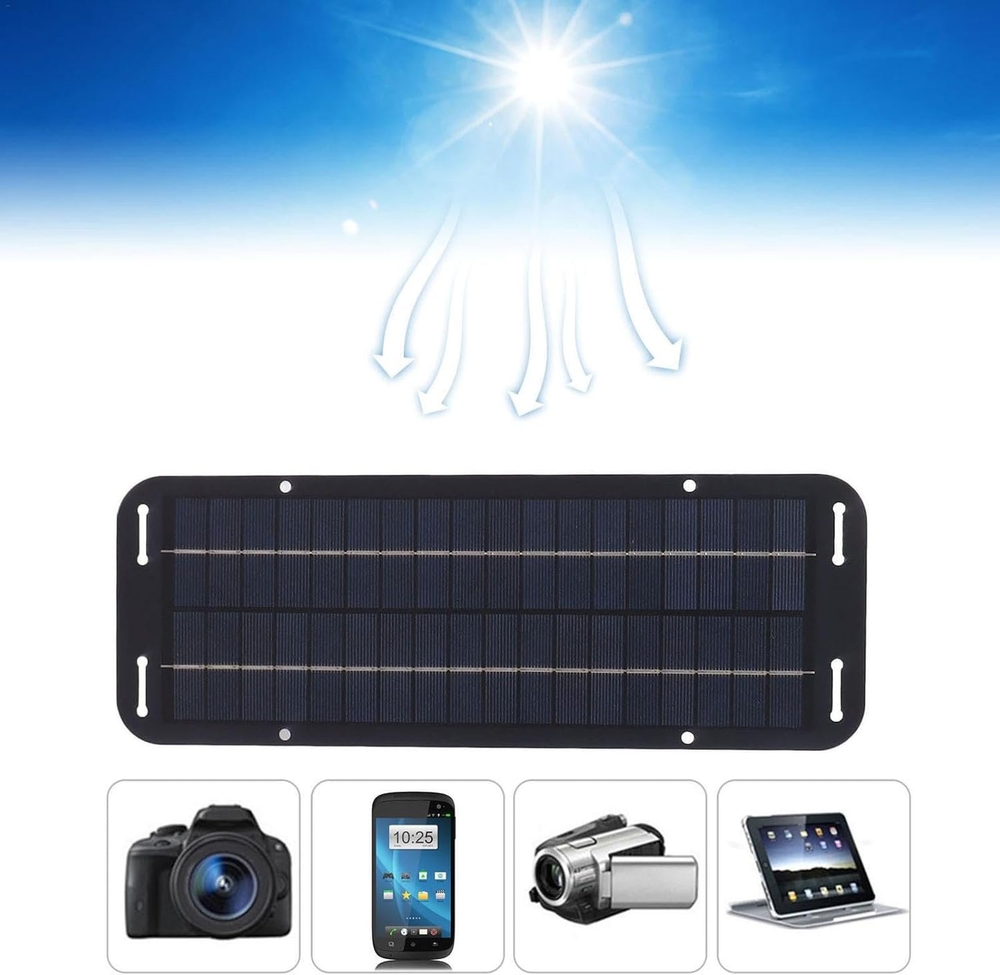 Solar Powered Charger - Panel Car Battery Charger, Powers Trickle Battery Charger | Waterproof Solar Panel Trickle Charging Kit, Solar Charger Powers Bank, Waterproof Solar Battery Maintainer for Car