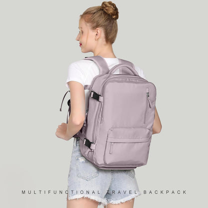 Cabin Bags for Travel, Underseat Carry-ons Bag for Women, Hand Luggage Bag Men Travel Backpack Cabin Size Fit 14 inch Laptop backpack Lightweight Version Lotus Root Pink
