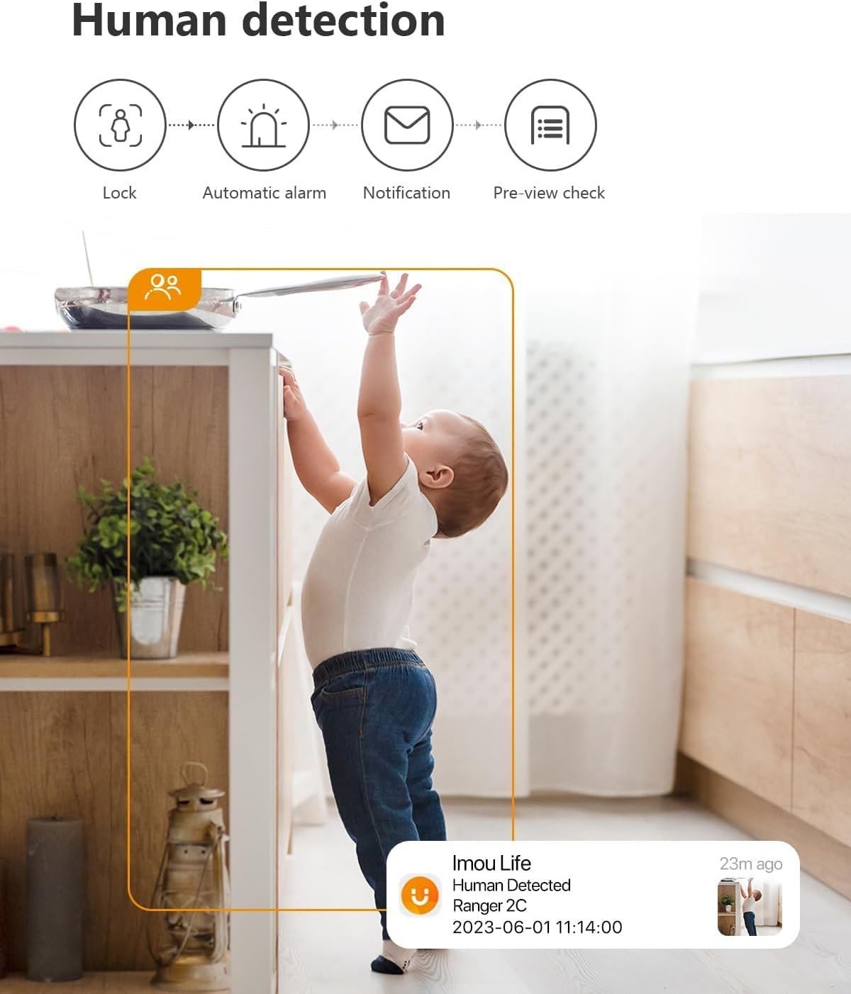 Imou 2K WiFi Indoor Security Camera Baby Monitor, Pet Camera Dog Camera, 360Â° Home Security IP Camera 3MP, Human Detection AI, Smart Tracking, Siren, 10M Smart Night Vision, 2-Way Audio