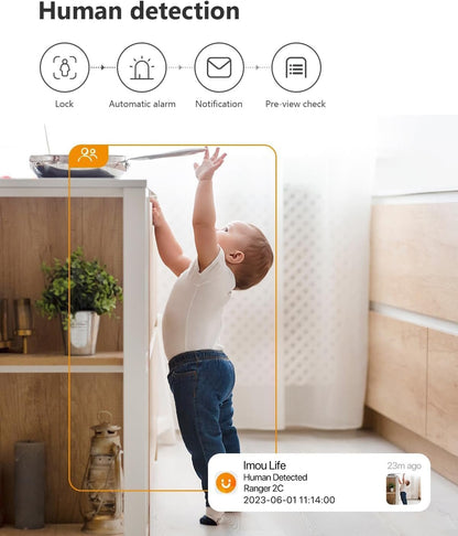 Imou 2K WiFi Indoor Security Camera Baby Monitor, Pet Camera Dog Camera, 360Â° Home Security IP Camera 3MP, Human Detection AI, Smart Tracking, Siren, 10M Smart Night Vision, 2-Way Audio