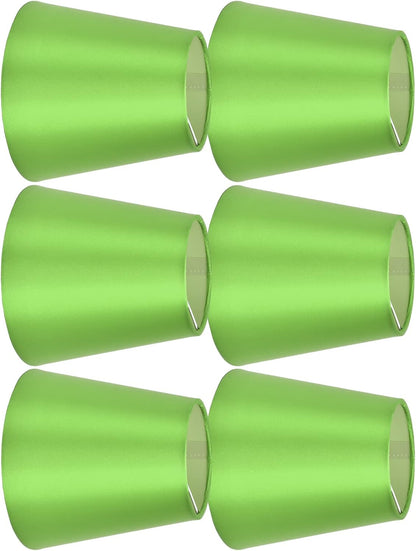 6PCS E14 Lamp Shade Set | Fabric Lampshades for Table/Ceiling Lamps | Sturdy Iron Frame & Soft Fabric | Bedroom/Living Room Lighting | Compatible with E14 Bulbs (Fluorescent Green PX157)