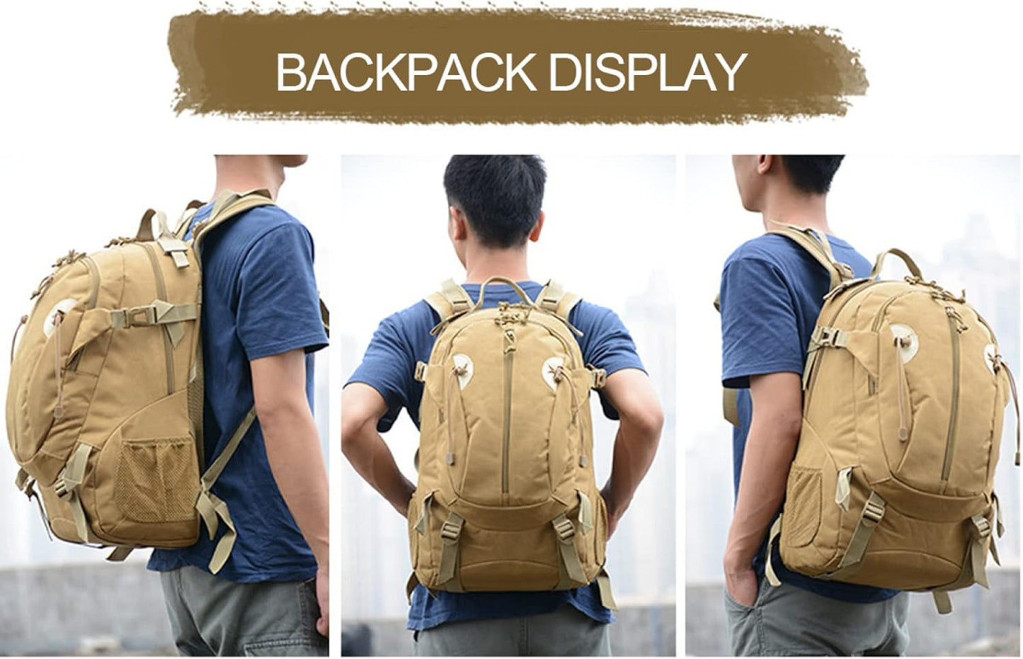 30L Outdoor Backpack Sports Computer Bag Leisure Travel Backpack Suitable for Hiking Camping,Black