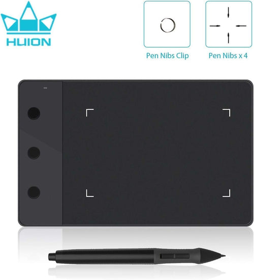 Huion H420 Drawing Tablet 4 x 2.3 Inches 3 Express Keys USB OSU Tablet Signature Pad with Digital Battery Pen