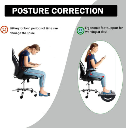 Office Foot Rest for Under Desk -Ergonomic Foot Stool - Work, Home and Gaming Chair Footrest Stand and Leg Footstool Cushion,180 °Rocking Under Desk Footrest for Relieving Leg Pressure and Promote Leg Circulation