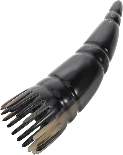 OATIPHO Natural Ox Horn Comb Gentle Scalp Massager Tool for Hair Massage Horn Brush for Healthy Scalp and Smooth Hair Design